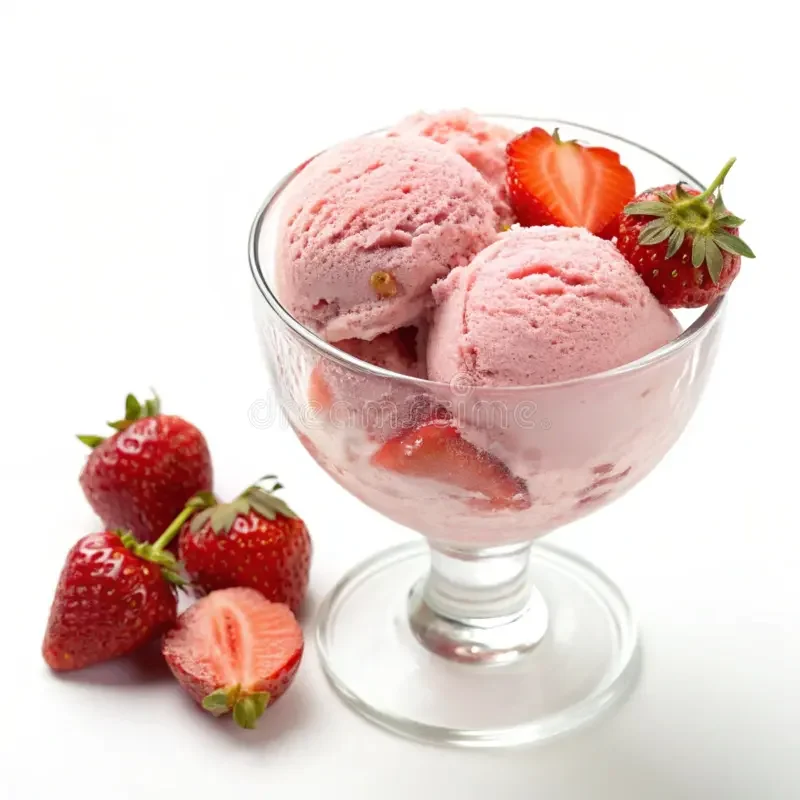 Cup fruit ice cream( Strawberries)