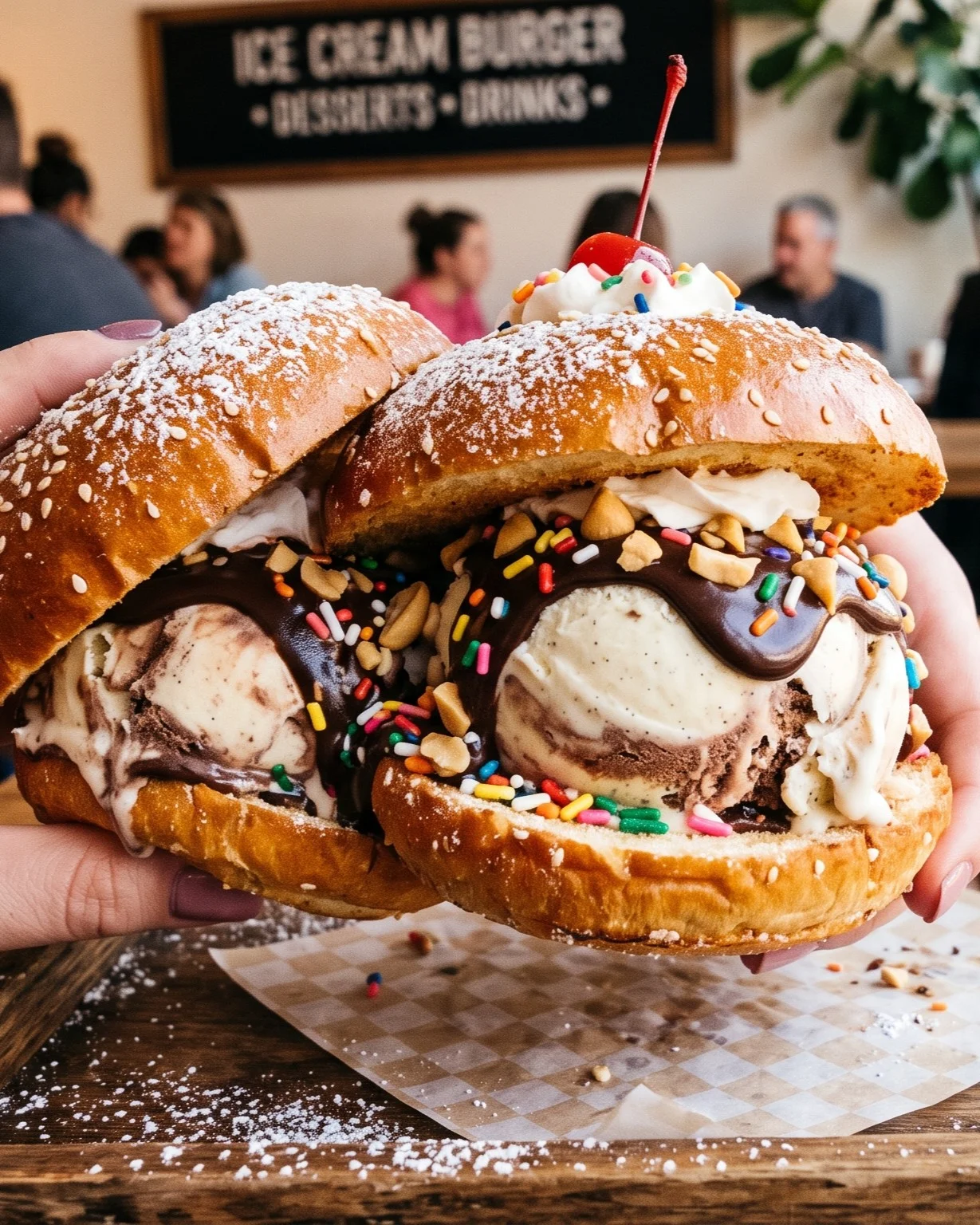 Ice cream burger